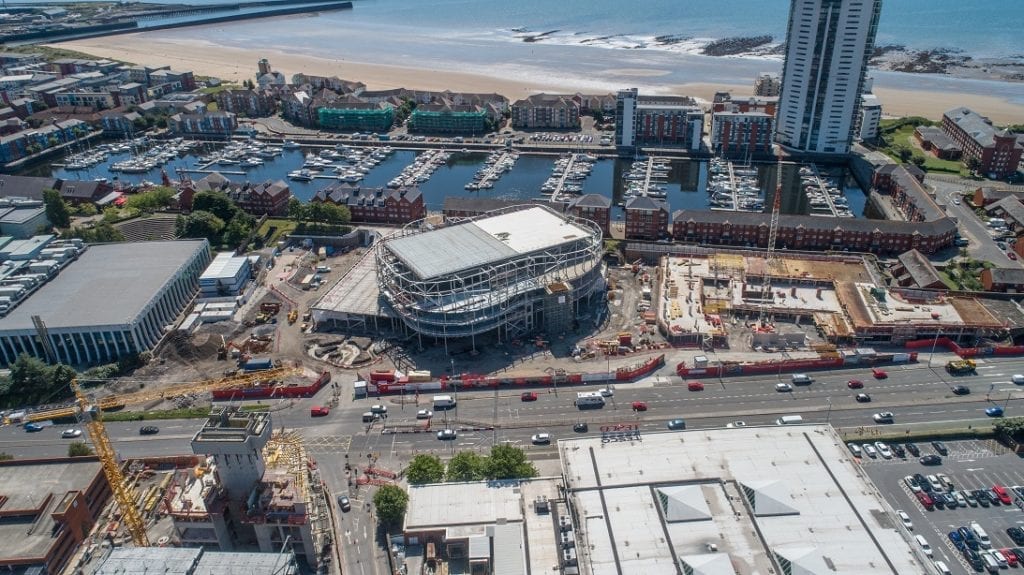 Incredible pictures show progress of Swansea arena