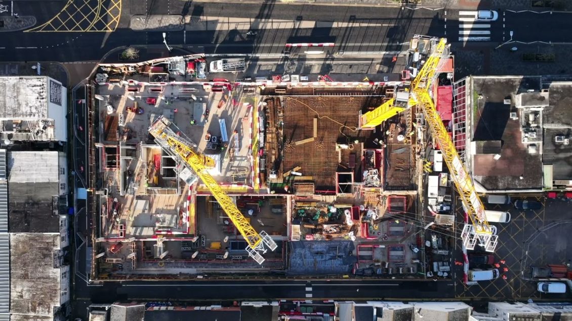 New drone footage shows Kingsway scheme progress in Swansea